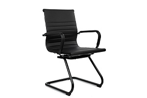 Конференц-кресло RV Chair HUGO 6002-3SEB Чёрная экокожа фото