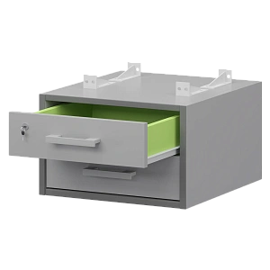 Тумба подвесная для столов на м/каркасе гл.600 мм Protech АМТ2-02М.60 Серый/Белый фото