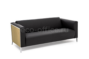 Двухместный диван VISPO Wood OAK 2 Polish DAKOTA black Дуб Светлый фото