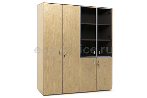 Шкаф комбинированный с гардеробом EXE 101 725 OAK 07 Дуб Светлый / Хром фото