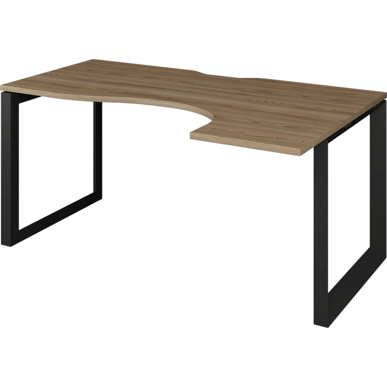 стол эргономичный правый на металлокаркасе protech нтмп.о-040.пр дуб сафари/антрацит фото