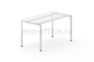 Металлокаркас на П-образных опорах 60x30 для стола 1000*720 Белый металл фото