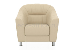 Кресло РАЙТ экокожа Euroline 907 Кремово-белый фото