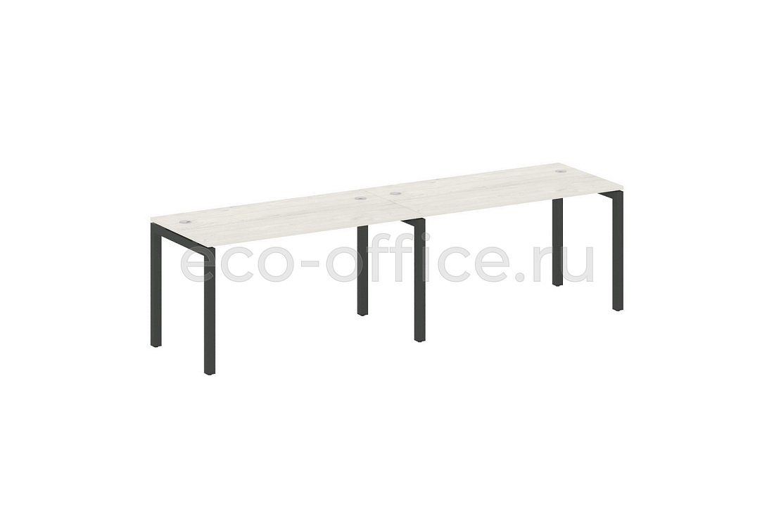 Рабочая станция на 2 рабочих места METAL SYSTEM QUATTRO 5x5 50БП.СМ-2.3 Дуб Наварра / Антрацит металл   стоимость