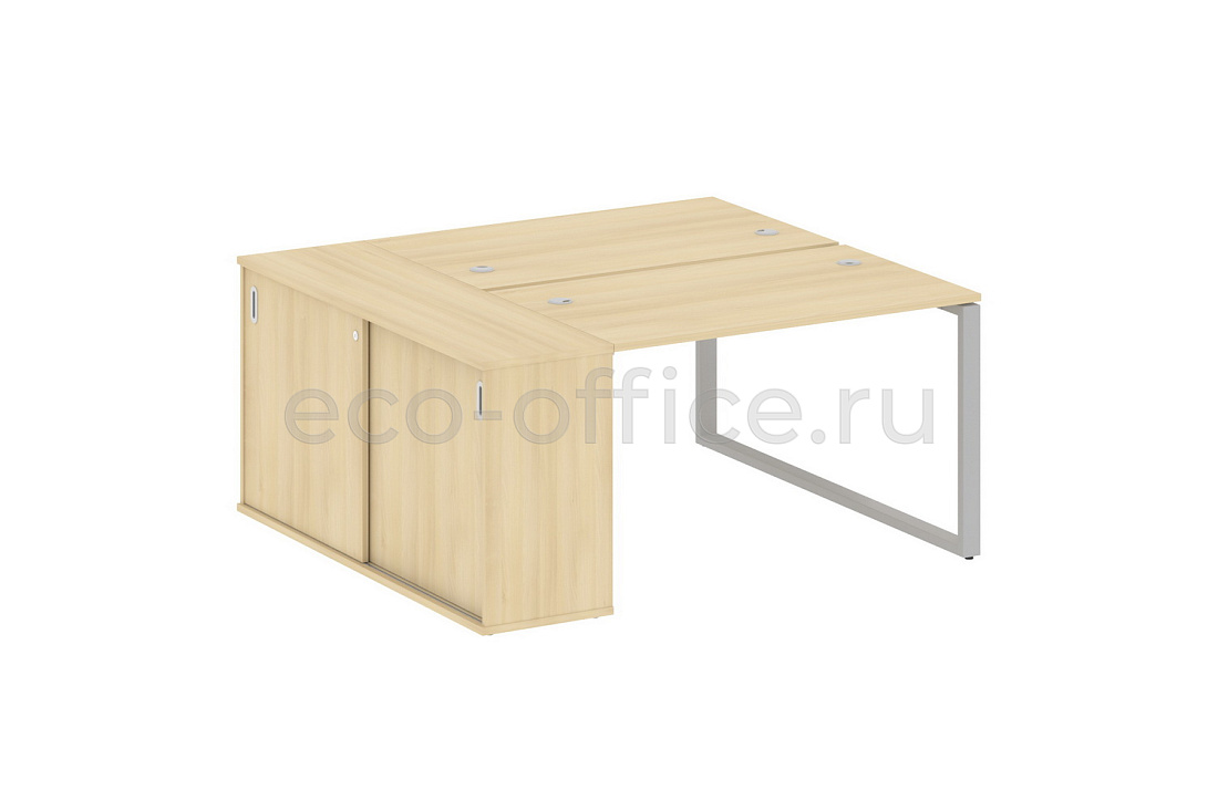 Рабочая станция с опорным шкафом-купе METAL SYSTEM STYLE БО.РС-СШК-1.2 Акация Лорка / Серый металл  стоимость