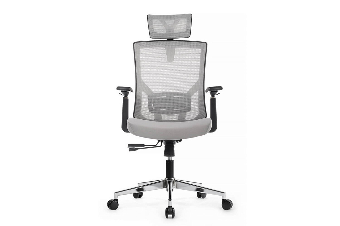 кресло rv chair step a2320 серая сетка / серая ткань фото