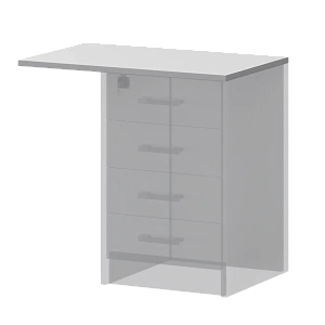 Крышка к приставным тумбам Protech А-706.Ф Белый фото