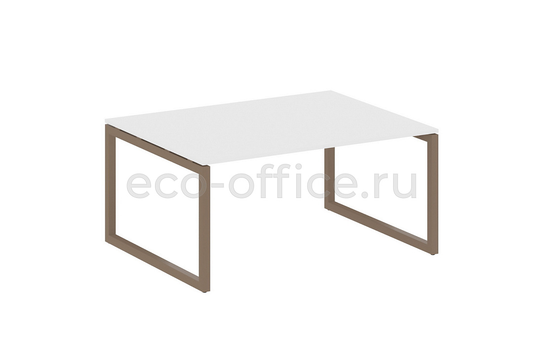 Стол переговорный (1 столешница) METAL SYSTEM QUATTRO 5x5 50БО.ПРГ-1.4 Белый / Мокко металл  стоимость