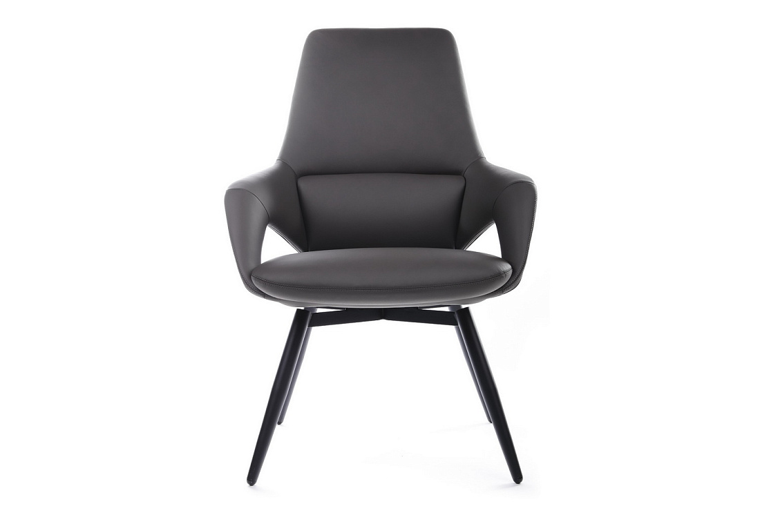 Конференц-кресло RV Design AURA-ST FK005-C Антрацит кожа  стоимость