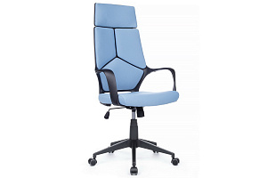 Кресло RV Chair IQ RV 8989 Чёрный пластик / Синяя ткань фото