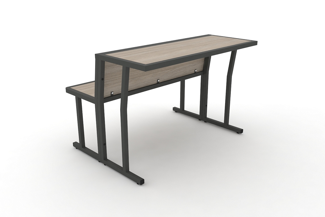 Комплект скамья со столом DESK DKN-1100LS Дуб Аттик / Антрацит Металл  стоимость