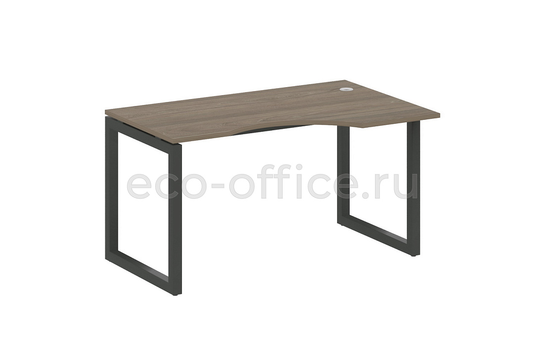 Стол криволинейный правый METAL SYSTEM QUATTRO 5x5 50БО.СА-2 Пр Вяз Благородный / Антрацит металл   стоимость