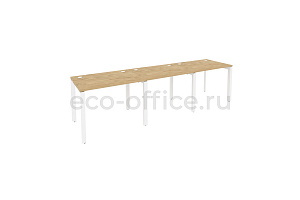Рабочая станция на П-образном м/к ONIX O.MP-RS-3.1.7 Тиквуд Светлый / Белый металл фото