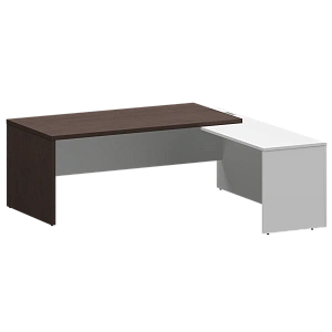 Стол руководителя правый Protech KZP-20R Дуб венге/Белый фото