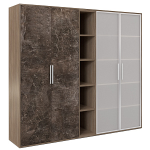 Шкаф высокий 4 створки, с нишей B-tone BTN36153542 фото