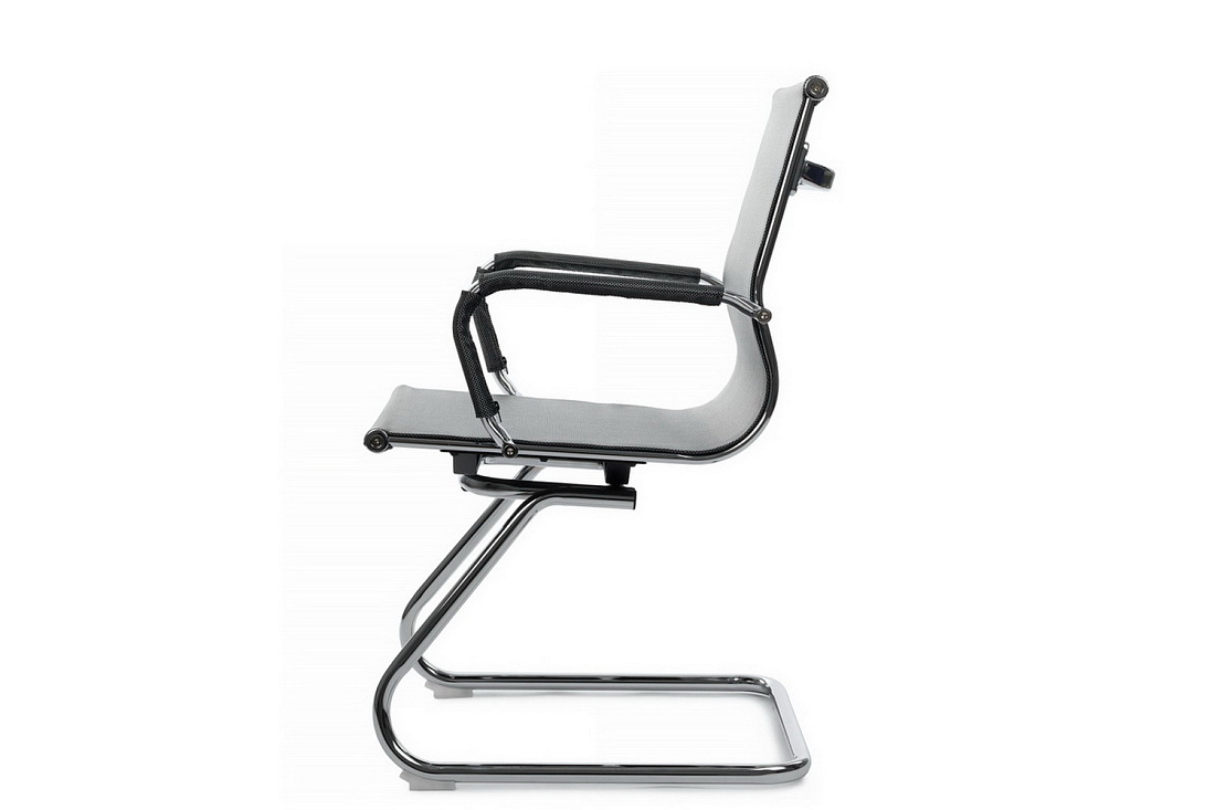 Конференц-кресло RV Chair HUGO 6001-3E Серебристо-серая сетка  стоимость