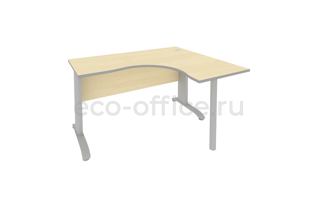 Стол криволинейный правый RIVA Metal ПЛ.СА-3 (R) Клён-металлик купить в Москве