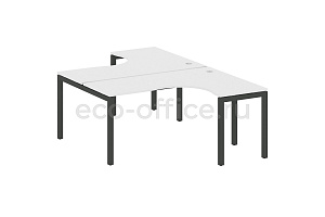 Рабочая станция криволинейная METAL SYSTEM QUATTRO 5x5 50БП.РАС-СА-2.4 Белый / Антрацит металл фото