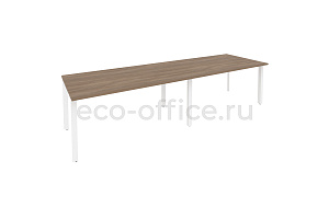 Стол переговорный (2 столешницы) ONIX O.MP-PRG-2.4 Дуб Аризона / Белый металл фото