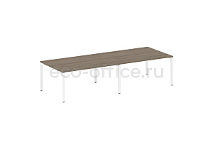 Стол переговорный (2 столешницы) METAL SYSTEM STYLE БП.ПРГ-2.4 Вяз Благородный / Белый металл фото