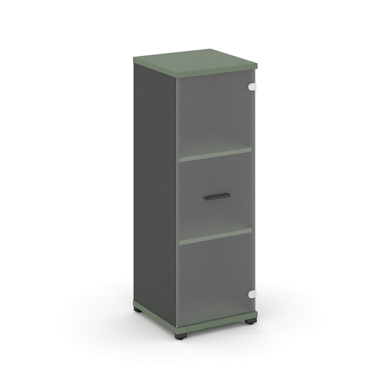шкаф 1 узкая секция, 3 ниши concept cn.stu.e-316 sp a кобо/антрацит/металл антрацит/прозрачный фото