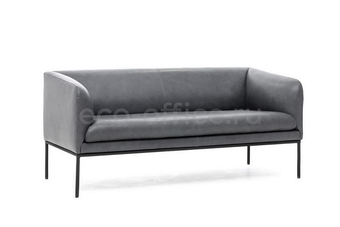 Двухместный диван LIRO 2 Montana Ferro 0624 Серая кожа  стоимость