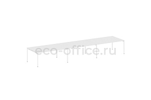 Стол переговорный (3 столешницы) METAL SYSTEM QUATTRO 4x4 40БП.ПРГ-3.5 Белый / Белый металл фото