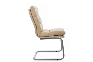 Кресло RV Chair PEGAS PS-919 Бежевая экокожа / Серый металл фото