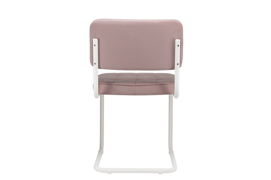 комплект конференц-кресел eco-chair colombo comfort clm-05 розовый велюр / белый металл фото