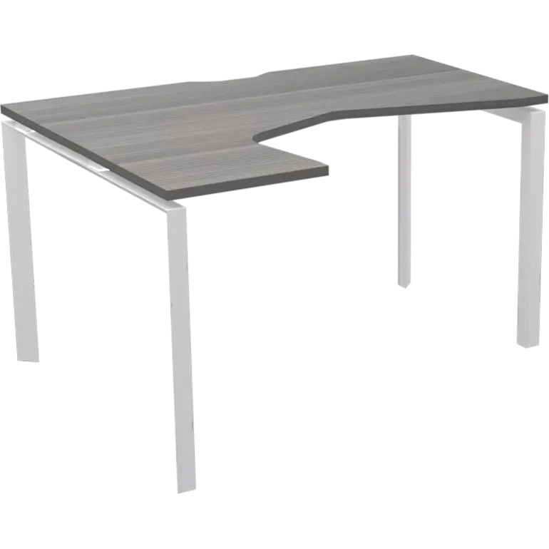 стол эргономичный левый на металлокаркасе protech нтмп.п-040.лв лиственница/белый фото