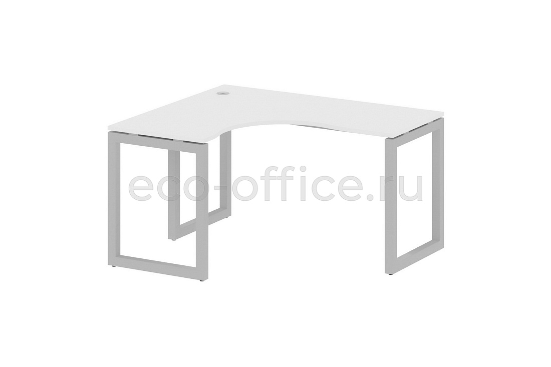 Стол криволинейный левый METAL SYSTEM QUATTRO 5x5 50БО.СА-3 Л Белый / Серый металл  стоимость