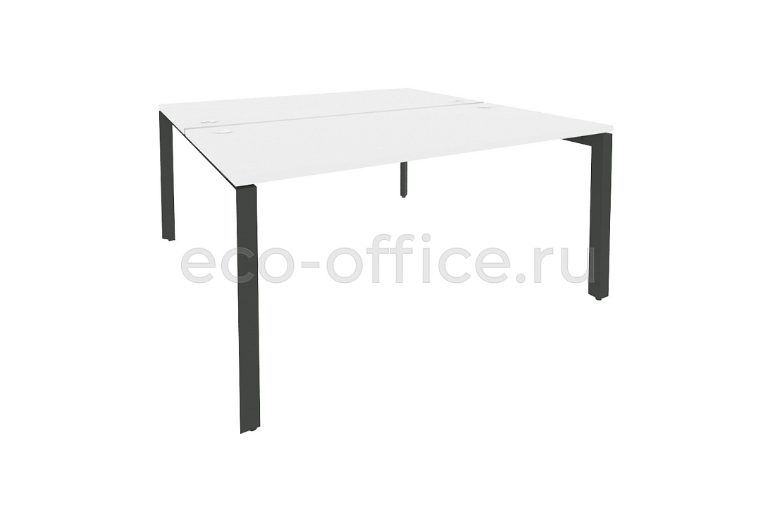 Рабочая станция на П-образном м/к ONIX O.MP-D.RS-2.4.8 Белый Бриллиант / Антрацит металл  купить в Москве