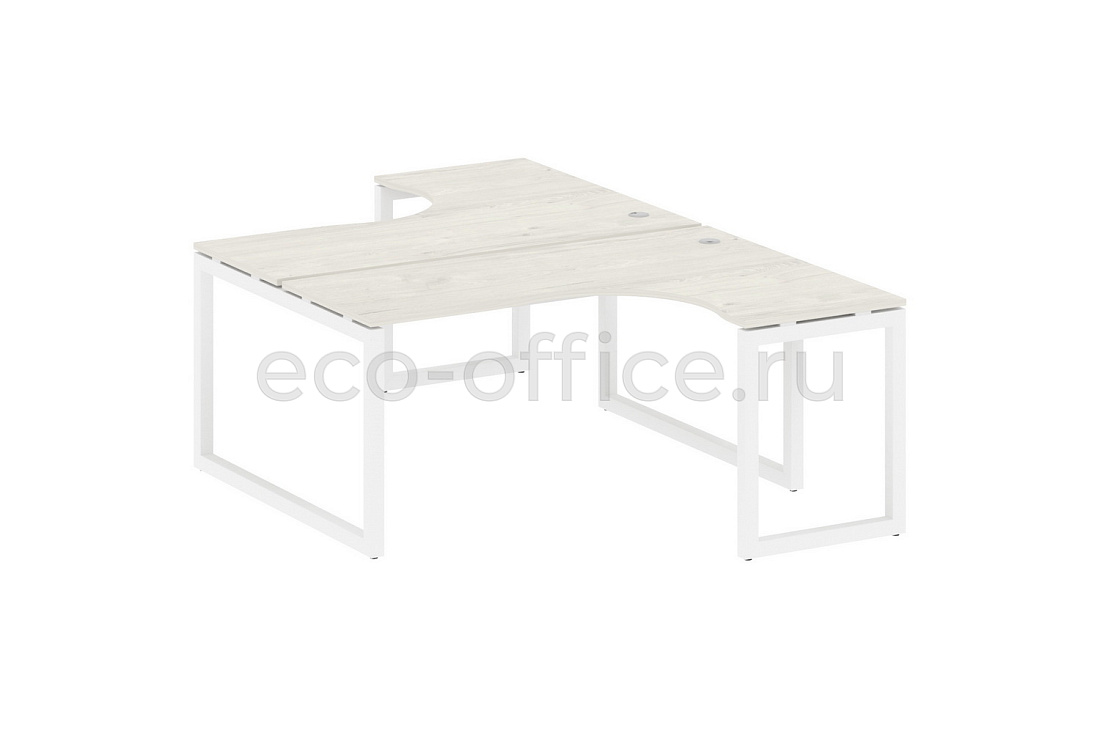 Рабочая станция криволинейная METAL SYSTEM QUATTRO 5x5 50БО.РАС-СА-2.4 Дуб Наварра / Белый металл  стоимость