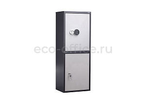 Шкаф бухгалтерский AIKO SL-125/2T EL Графит (RAL 7024) / Светло-серый (RAL 7038) фото