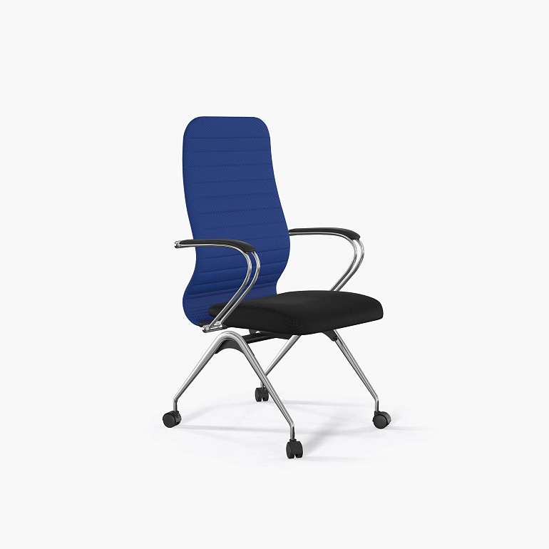 офисный стул sit 8 b2-10k - umf(x1) /uh02/wh00/k3cl(f53.w01) (синий-черный) фото