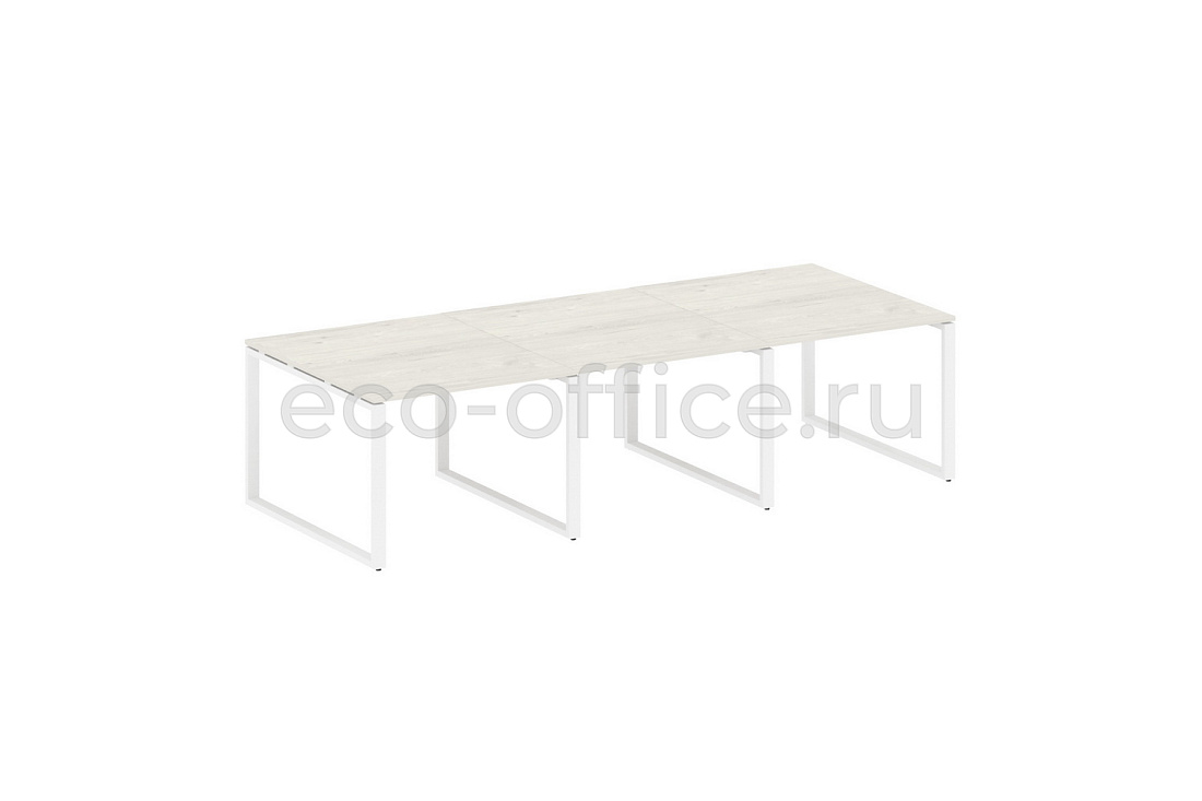 Стол переговорный (3 столешницы) METAL SYSTEM STYLE БО.ПРГ-3.1 Дуб Наварра / Белый металл  стоимость