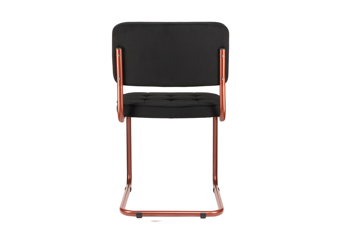 комплект конференц-кресел eco-chair colombo comfort clm-05 чёрный велюр / терракот метал фото