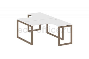 Рабочая станция криволинейная METAL SYSTEM QUATTRO 5x5 50БО.РАС-СА-2.3 Белый / Мокко металл фото