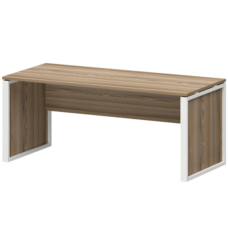 стол руководителя protech нтм-180 дуб сафари/белый фото