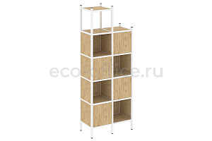 Комплект наборного стеллажа LOFT VR.L-20 Тиквуд Светлый / Белый металл фото