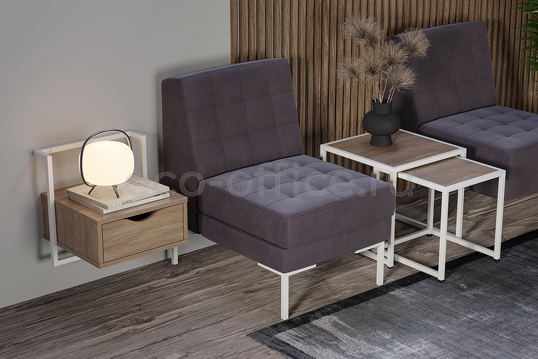 Журнальные столы LOFT Дуб Аризона / Белый металл  стоимость