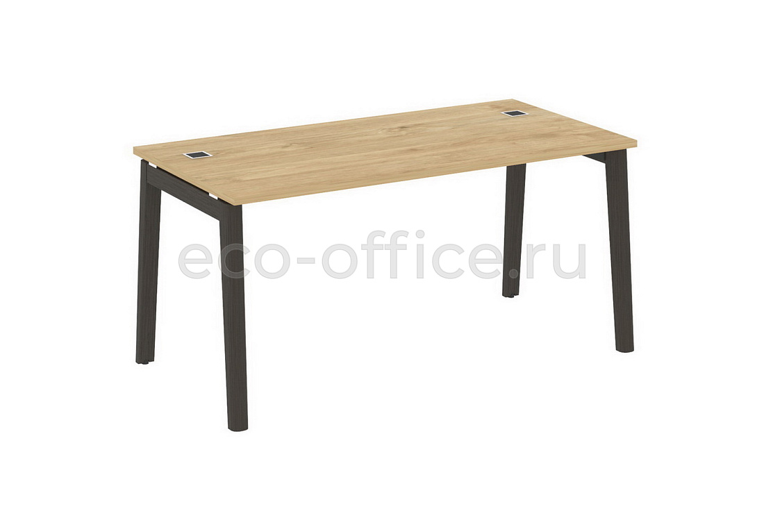 стол рабочий руководителя onix wood direct ow.srr-4.8 тиквуд светлый / дуб тёмный фото
