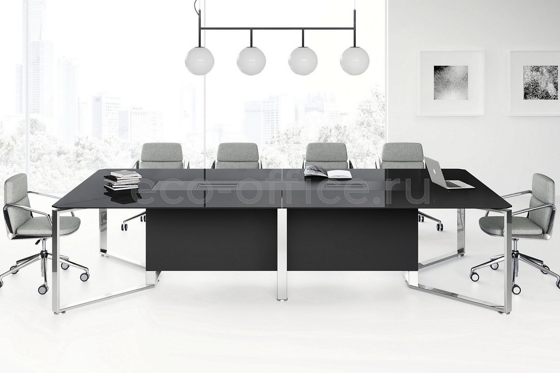 Столы для переговоров I-MEET Bali Walnut / Black (Cod.56) / Black  (Cod.NR03)  стоимость