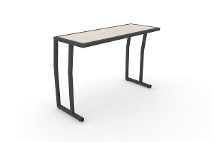 Стол учебный двухместный  DESK DK-1100S Денвер Светлый / Антрацит металл фото