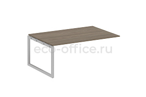 Проходной наборный элемент переговорного стола METAL SYSTEM QUATTRO 5x5 50БО.ППРГ-5 Вяз Благородный / Серый металл фото