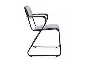 Кресло RV Chair NIX PLUS OMKL-03B Чёрная экокожа / Чёрный металл фото