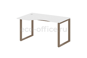 Стол криволинейный левый METAL SYSTEM STYLE БО.СА-2 (L) Белый / Мокко металл фото