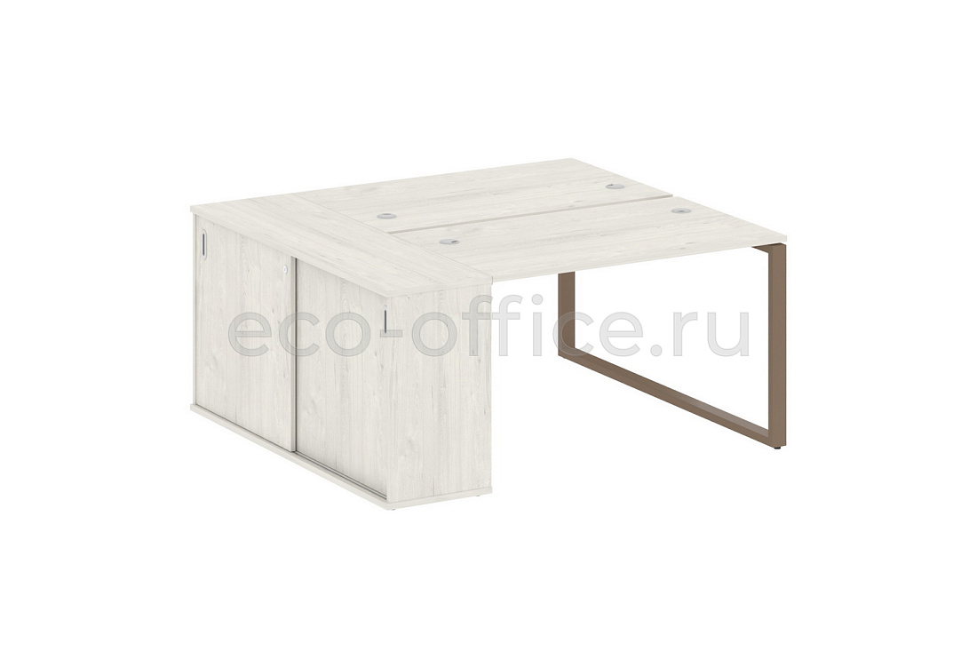 Рабочая станция с опорным шкафом-купе METAL SYSTEM STYLE БО.РС-СШК-1.2 Дуб Наварра / Мокко металл  стоимость
