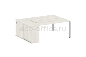 Рабочая станция с опорным шкафом-купе METAL SYSTEM STYLE БП.РС-СШК-1.4 Дуб Наварра / Серый металл фото