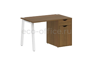 Стол письменный HomeOffice VR.SP-3-118.1.A Орех Гварнери / Белый металл фото